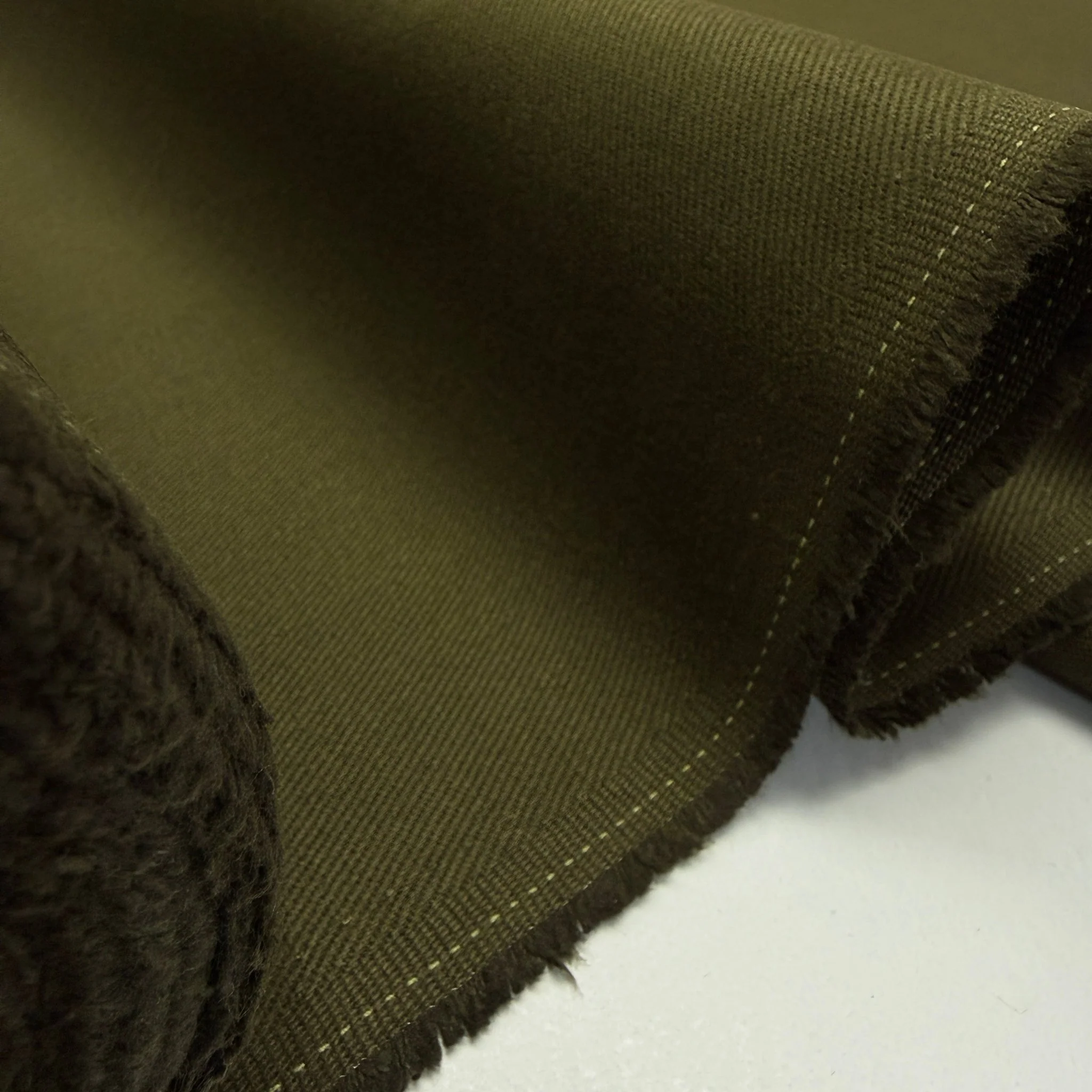 Cotton + Tencel Twill - Deep Olive Green