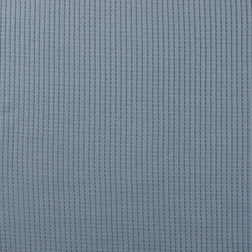 Cotton Waffle Tricot - European Import - Dusty Blue - Image 3