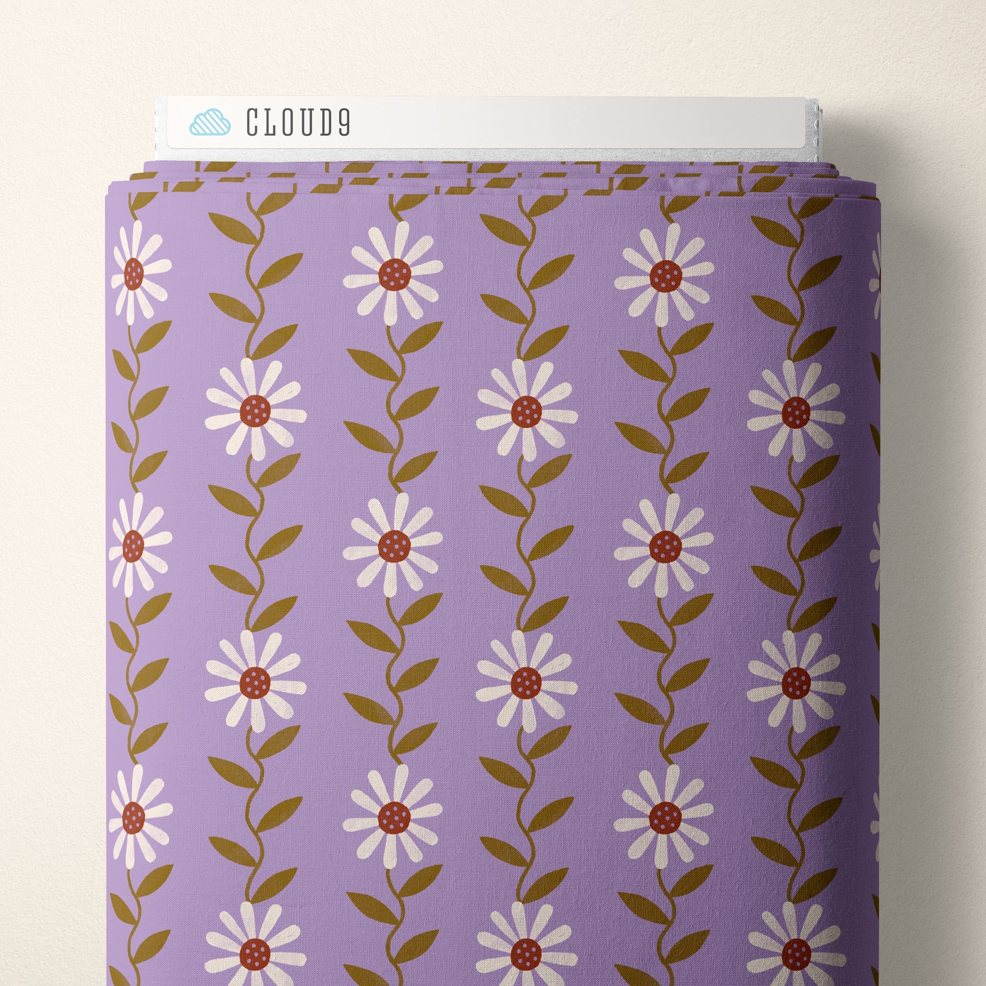 Daisy May - Lilac - Retro Meadow - Sophie Rowe - Cloud 9 Fabrics - Poplin