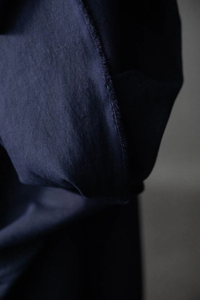 Dark Navy Organic Cotton Linen - European Import - Merchant & Mills - Image 3