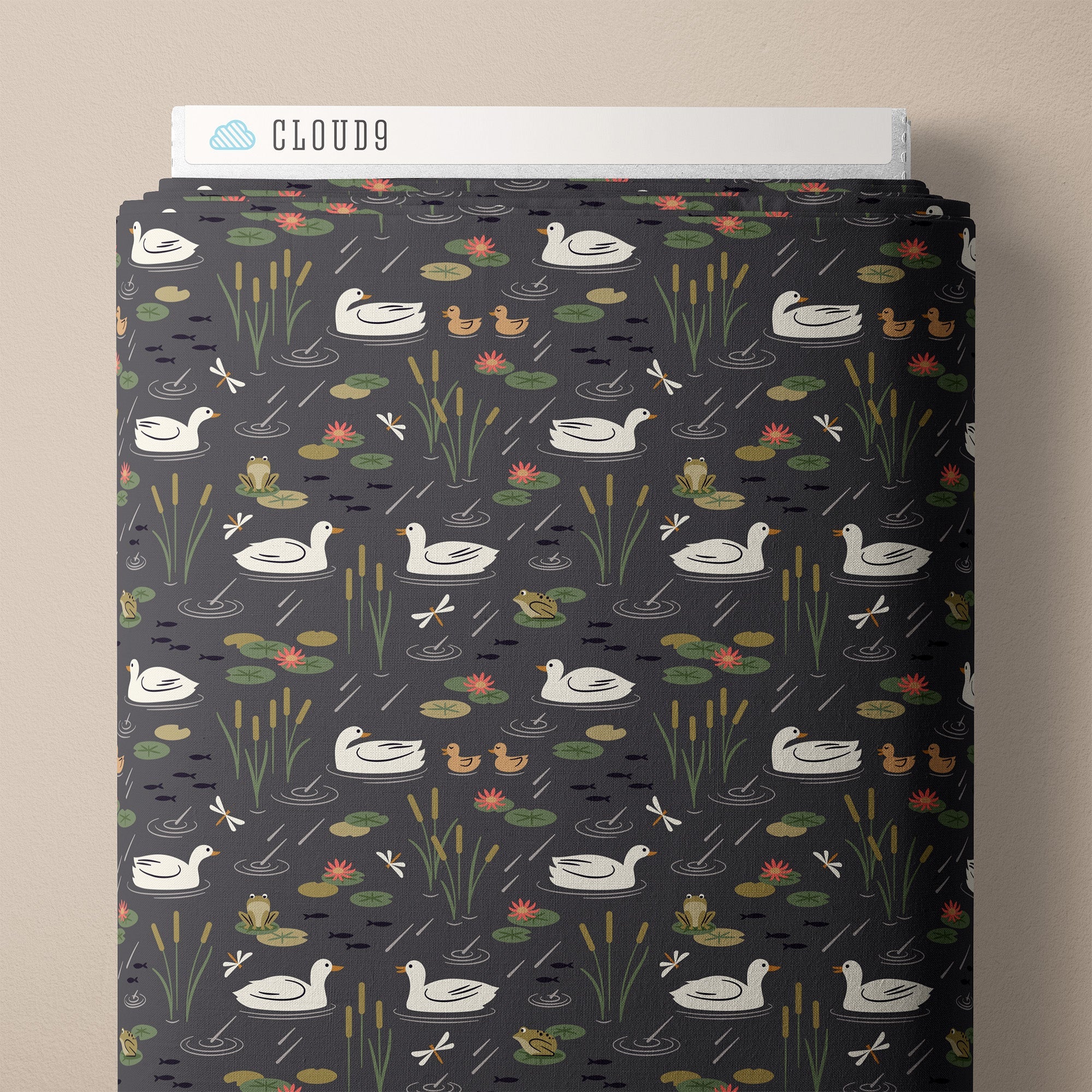 Duck Pond - Spring Showers - Ann Gardner - Cloud 9 Fabrics - Poplin