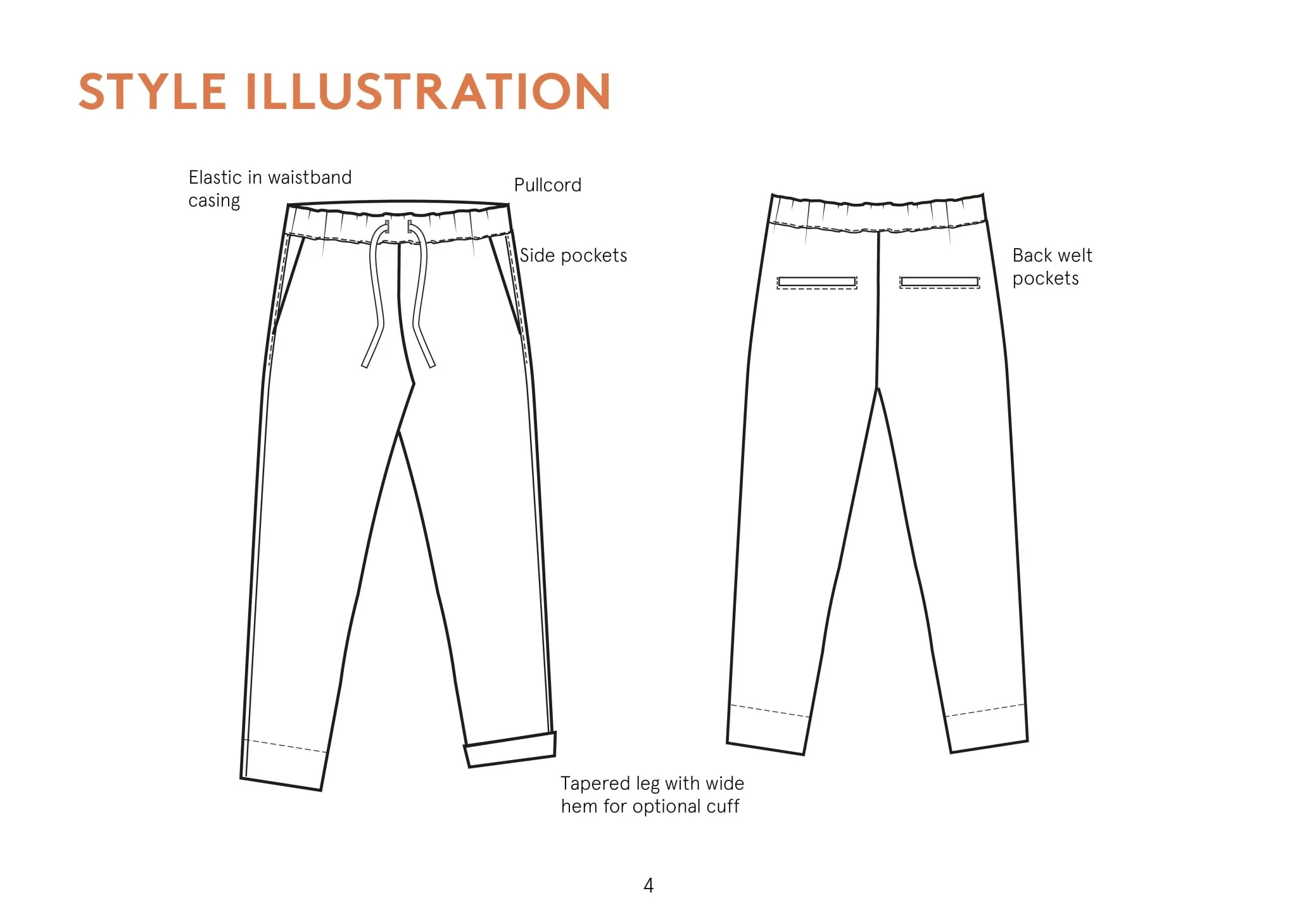 Easy Pants Womens Paper Pattern - Wardrobe by Me - Image 7