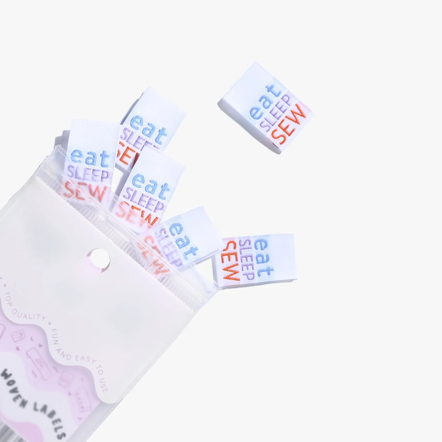 "EAT SLEEP SEW" Woven Label Pack - Kylie And The Machine - Image 2