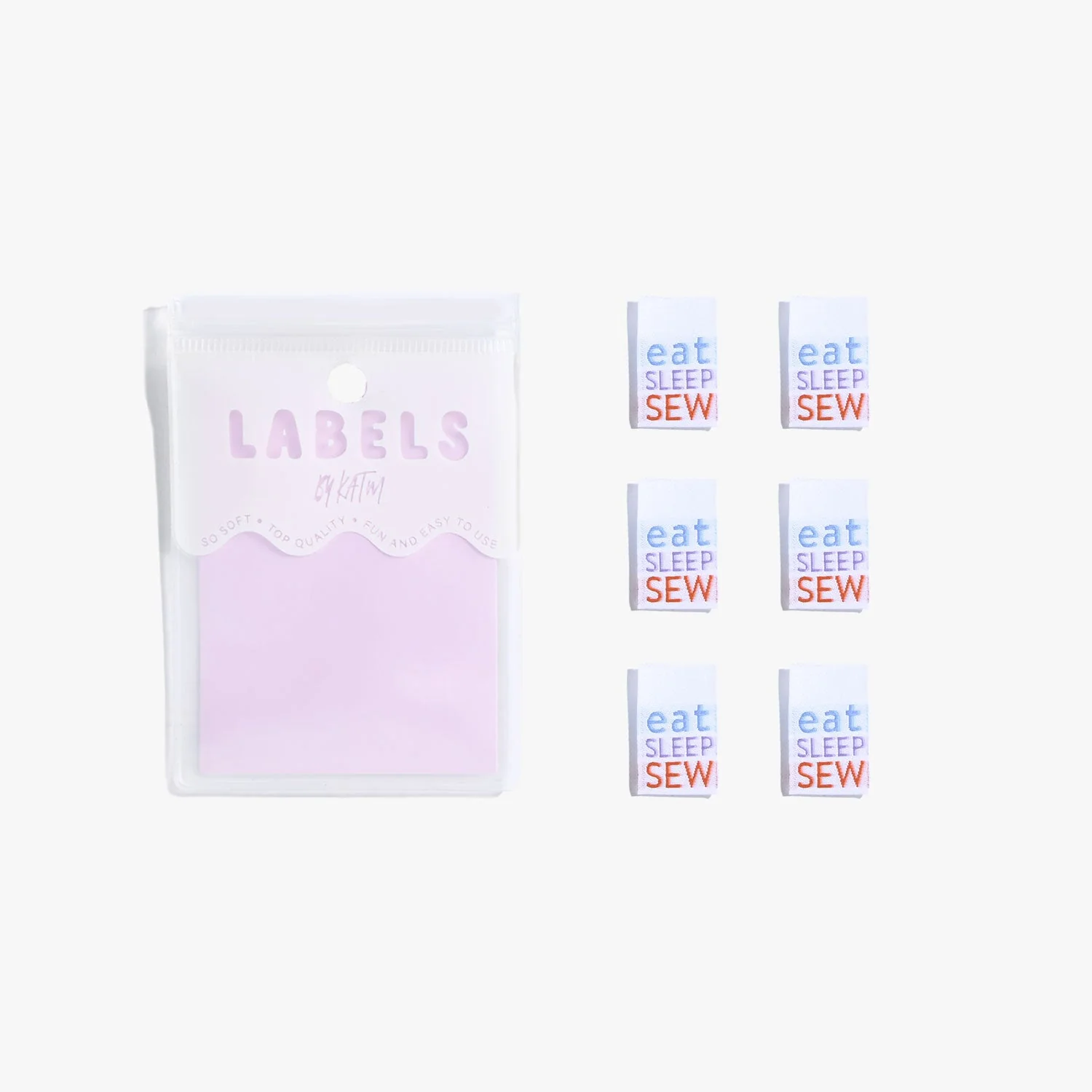 "EAT SLEEP SEW" Woven Label Pack - Kylie And The Machine - Image 3