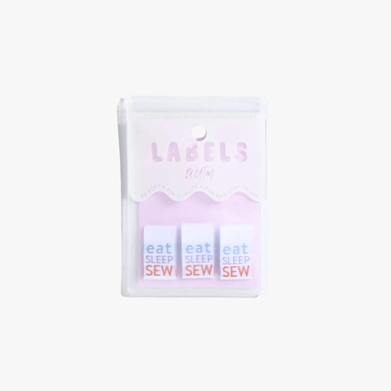 "EAT SLEEP SEW" Woven Label Pack - Kylie And The Machine - Image 4