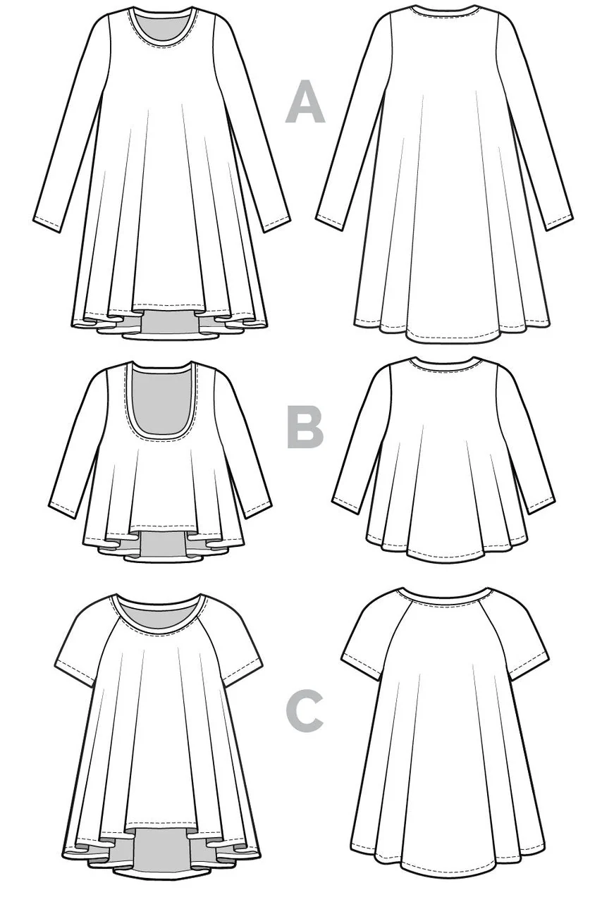 Ebony T-Shirt and Knit Dress Pattern - Closet Core Patterns - Image 10