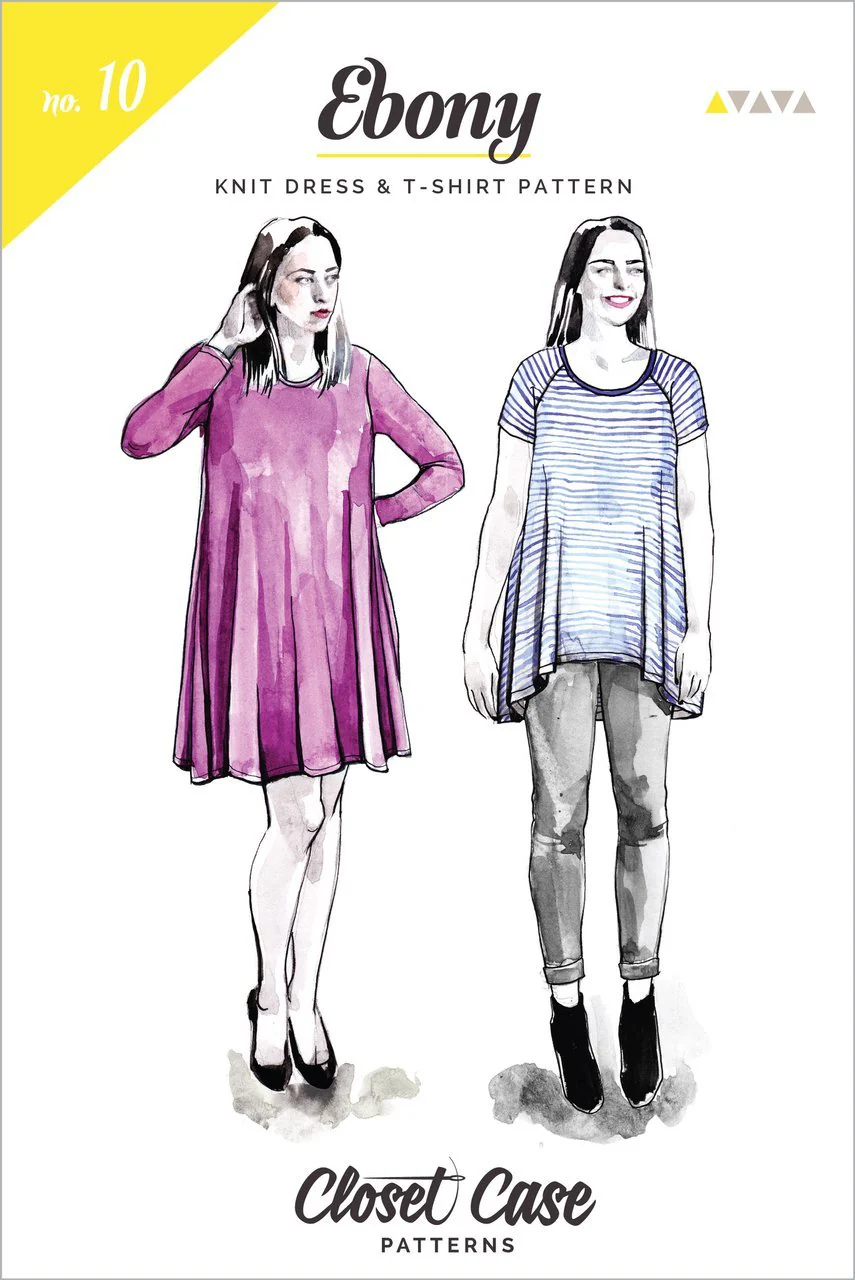 Ebony T-Shirt and Knit Dress Pattern - Closet Core Patterns - Image 2