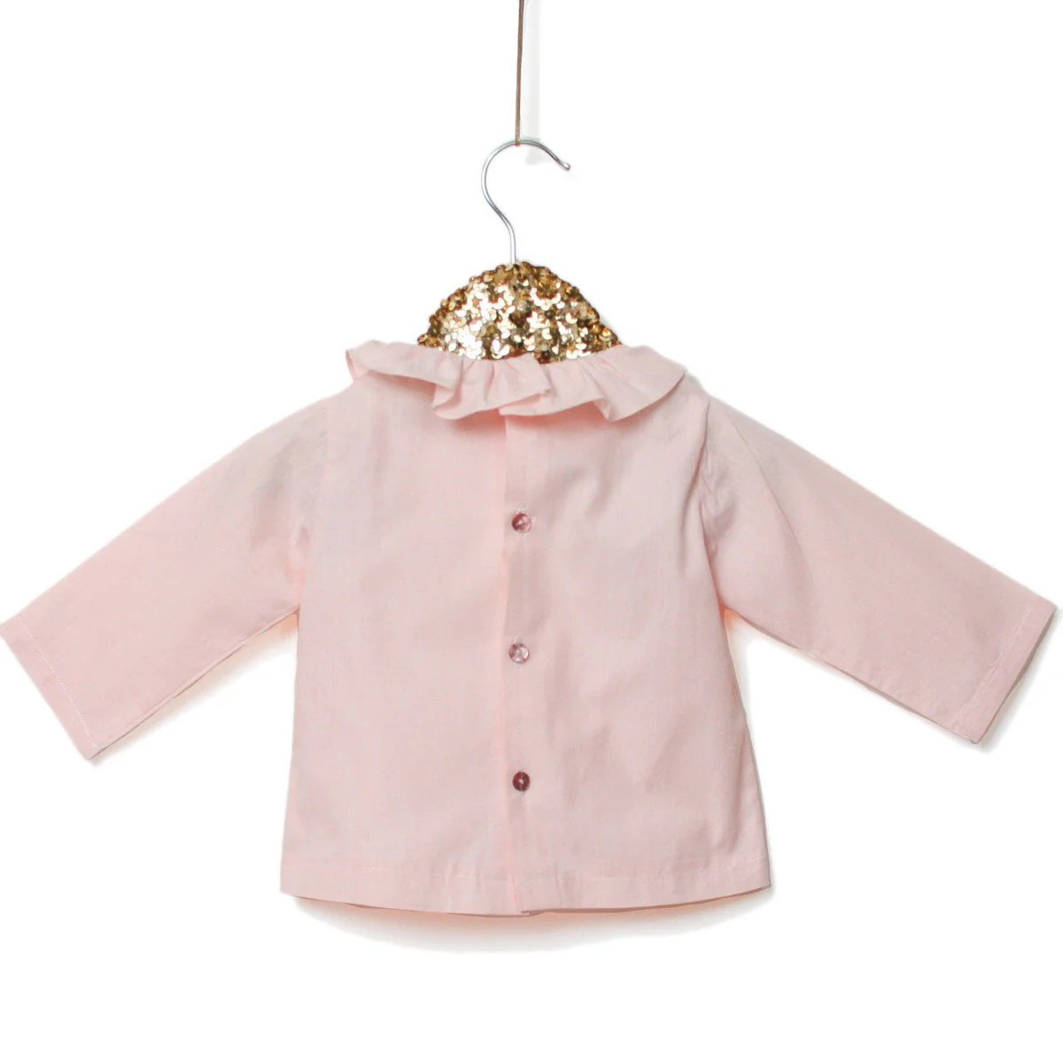 Electre Frilled Collard Blouse Sewing Pattern- Baby 1/4Y - Ikatee - Image 12