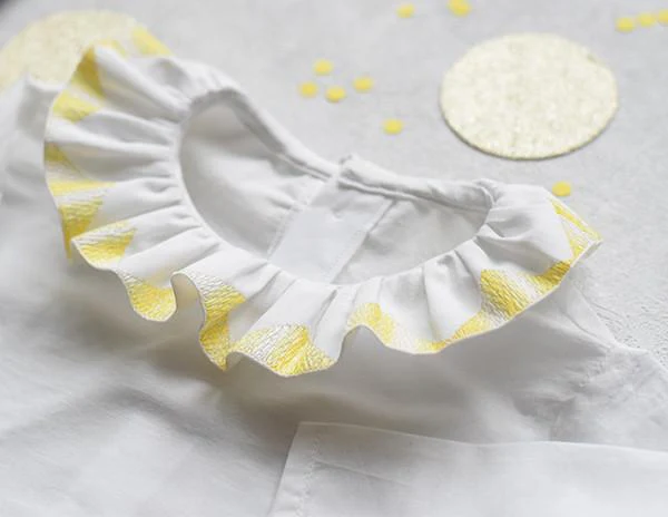Electre Frilled Collard Blouse Sewing Pattern- Baby 1/4Y - Ikatee - Image 6