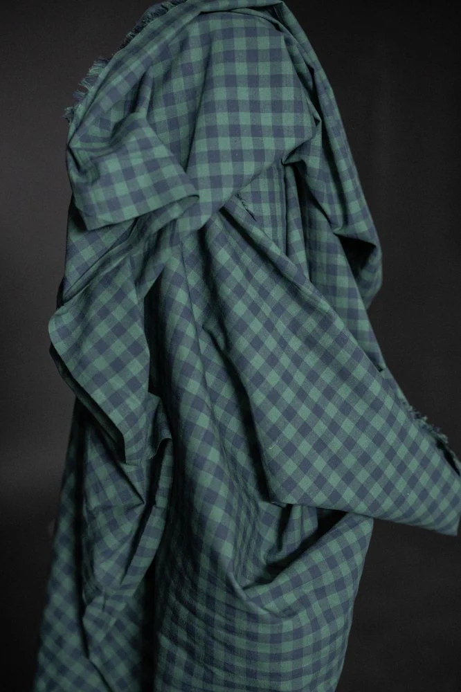 Elsie Organic Cotton Linen Gingham - Merchant & Mills - Image 3
