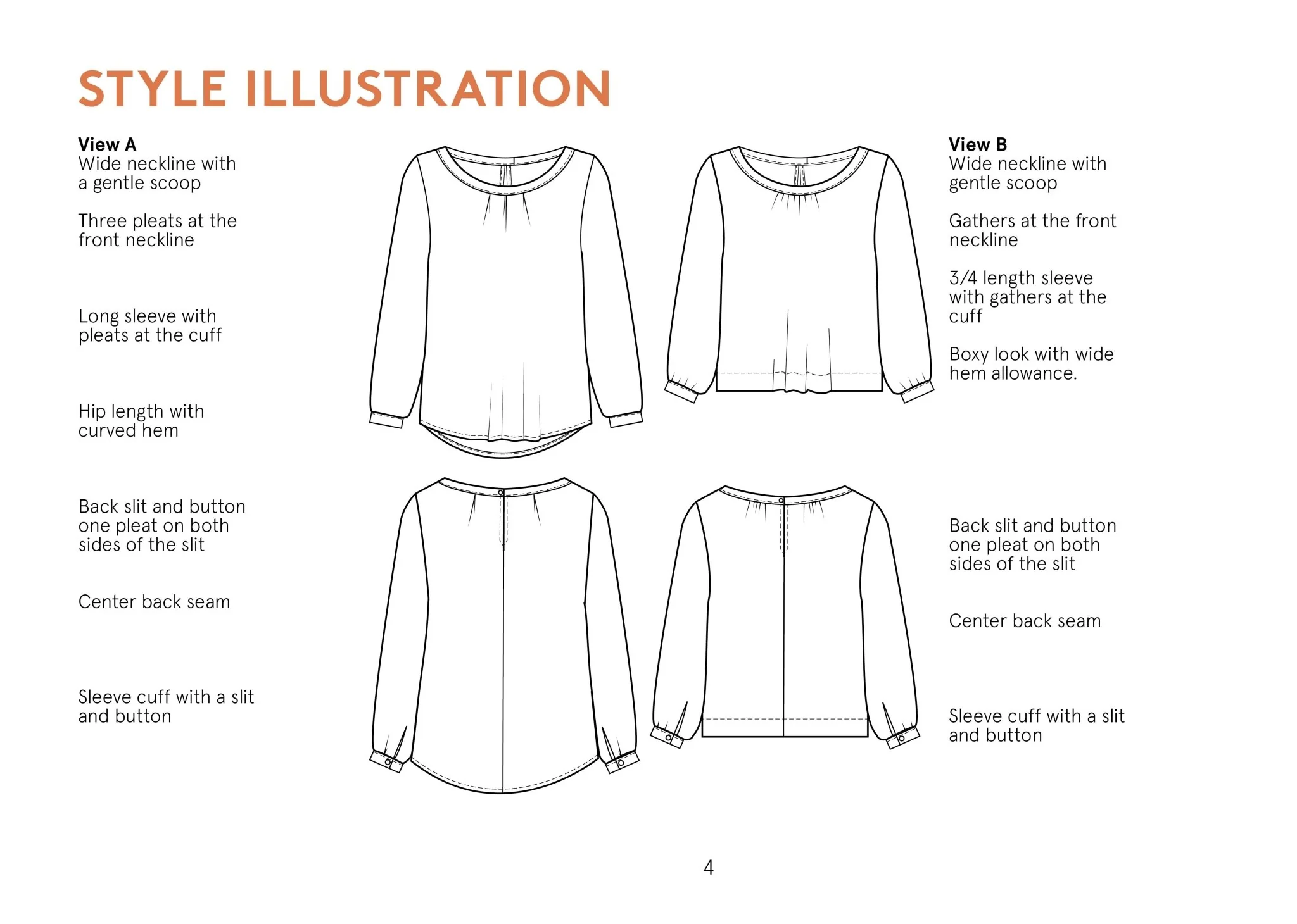 Esther Blouse Womens Paper Pattern - Wardrobe by Me - Image 10