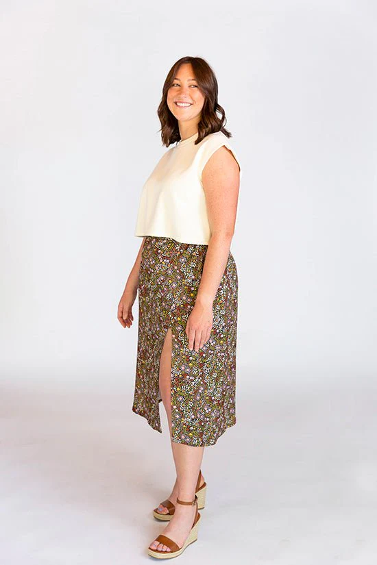 Evelyn High Waist Skirt Pattern - Chalk + Notch - Image 12