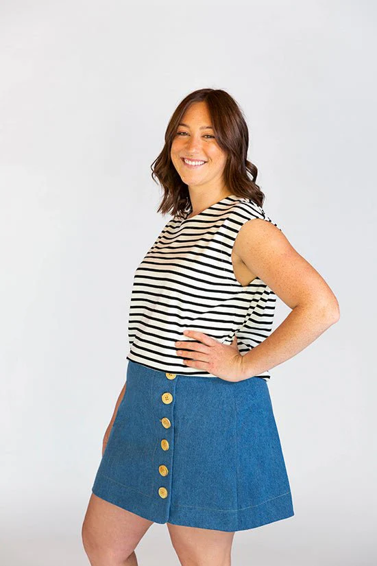 Evelyn High Waist Skirt Pattern - Chalk + Notch - Image 3