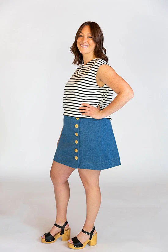 Evelyn High Waist Skirt Pattern - Chalk + Notch - Image 4