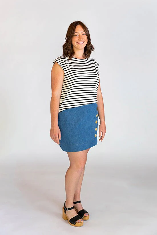 Evelyn High Waist Skirt Pattern - Chalk + Notch - Image 6