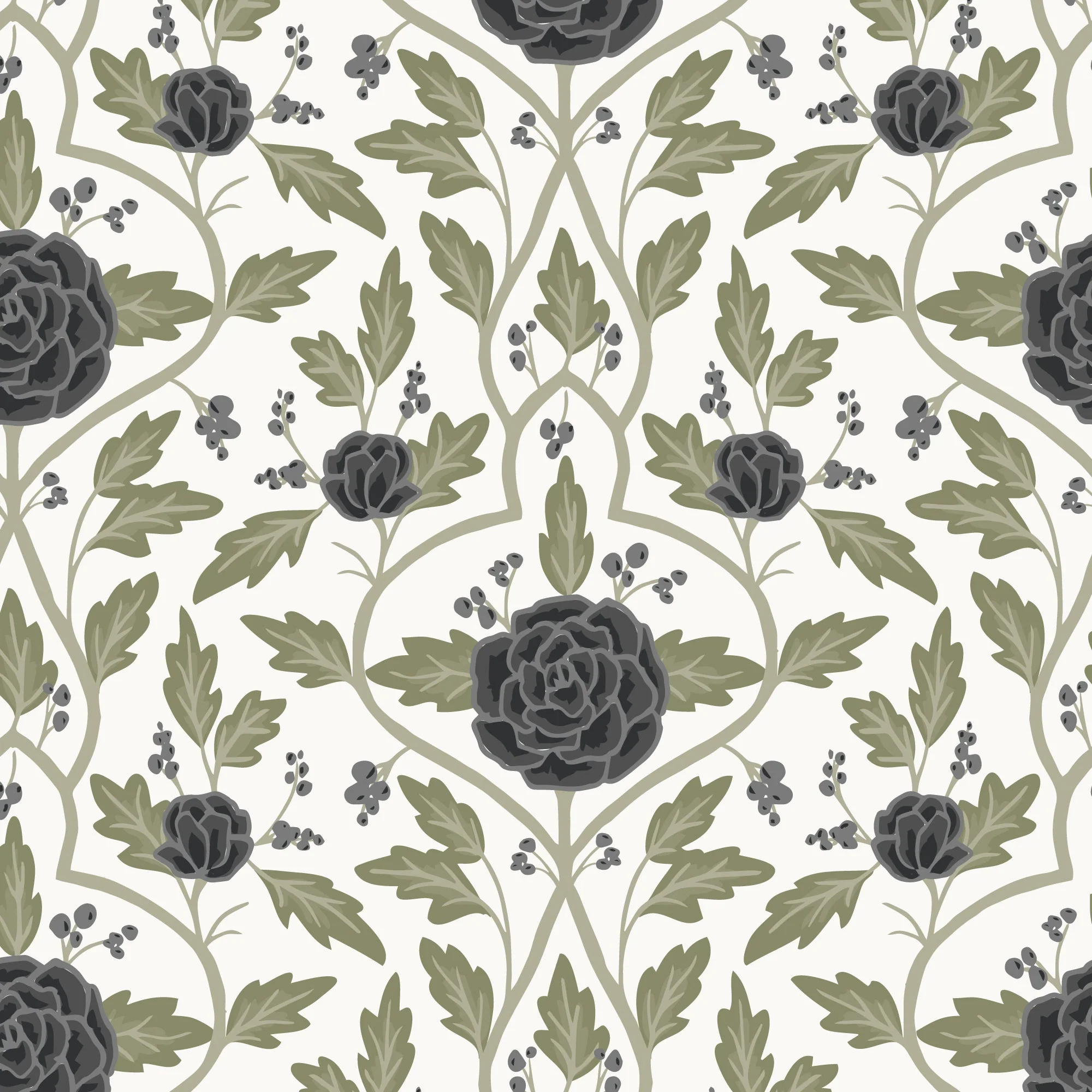 Evening Arbor - Ivory - Twilight Reverie - Lisee Ree Designs - Cloud 9 Fabrics - Poplin - Image 3
