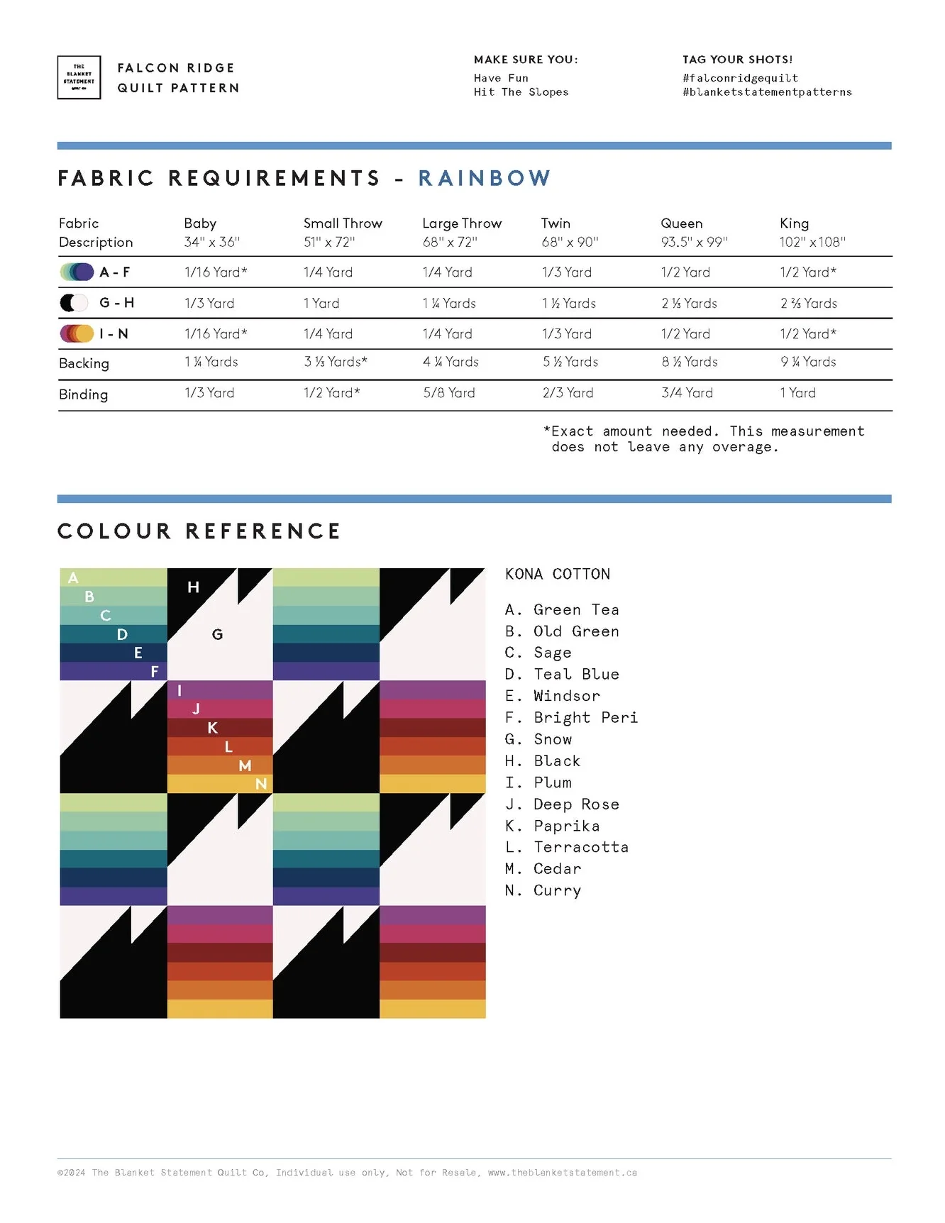 Falcon Ridge Paper Pattern - The Blanket Statement Quilt Co. - Image 6