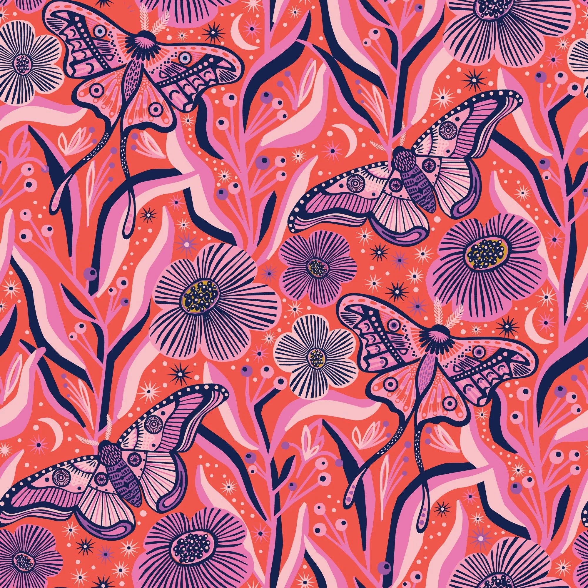 Fiery Nymphs - Wonder Jungle - Pip & Lo - Cloud 9 Fabrics - Poplin - Image 3