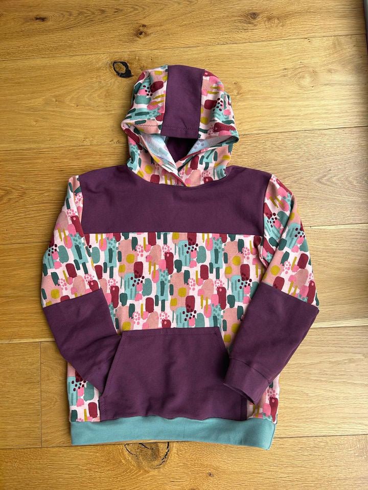 Finley Colour Blocked Hoodie - Kids Paper Sewing Pattern - Two Stitches Patterns - Image 2