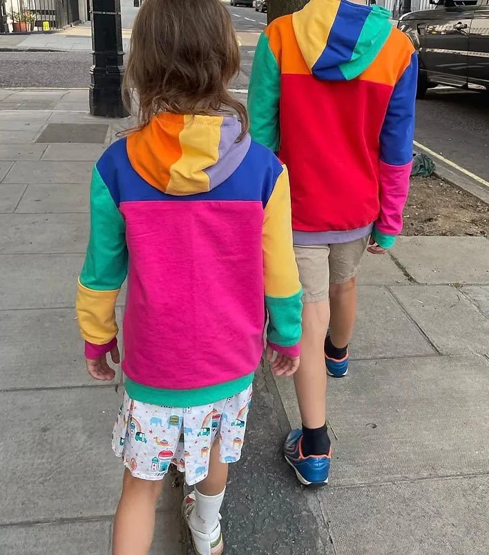 Finley Colour Blocked Hoodie - Kids Paper Sewing Pattern - Two Stitches Patterns - Image 6