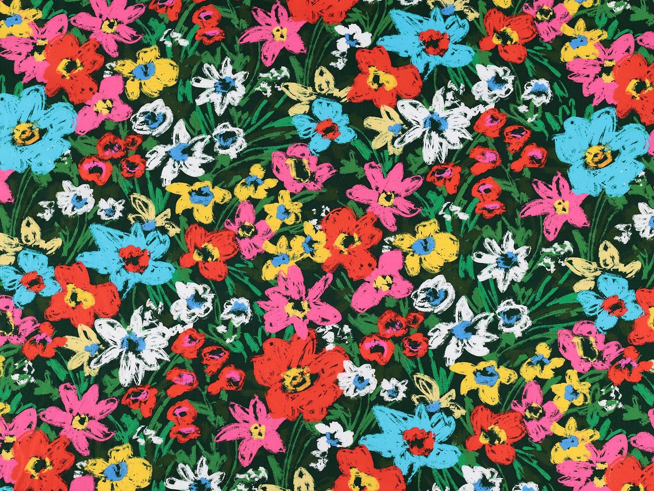 Firle Floral Cotton Lawn - Green - Oeko-Tex 100 - Fabric Godmother - Image 3