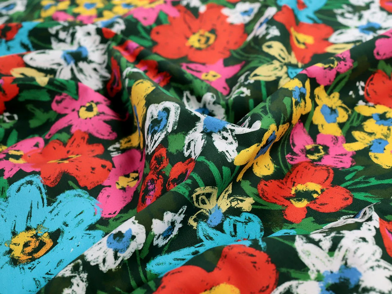 Firle Floral Cotton Lawn - Green - Oeko-Tex 100 - Fabric Godmother - Image 5