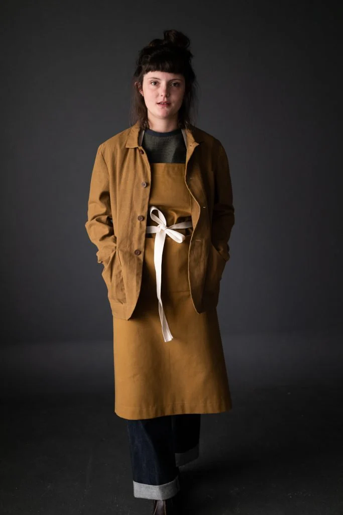 Flax Cotton British Dry Oilskin - Nicotine - Merchant & Mills - Image 3