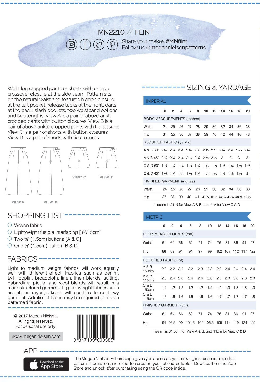 Flint Pants & Shorts - Megan Nielsen Patterns - Sewing Pattern - Image 19