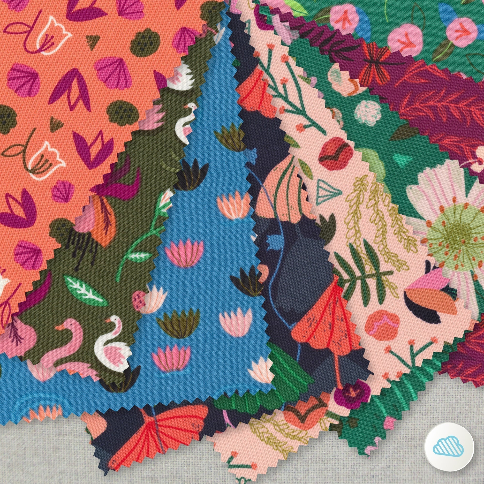 Floating Flora - Spring Riviere - Kate Merritt - Cloud 9 Fabrics - Poplin - Image 3