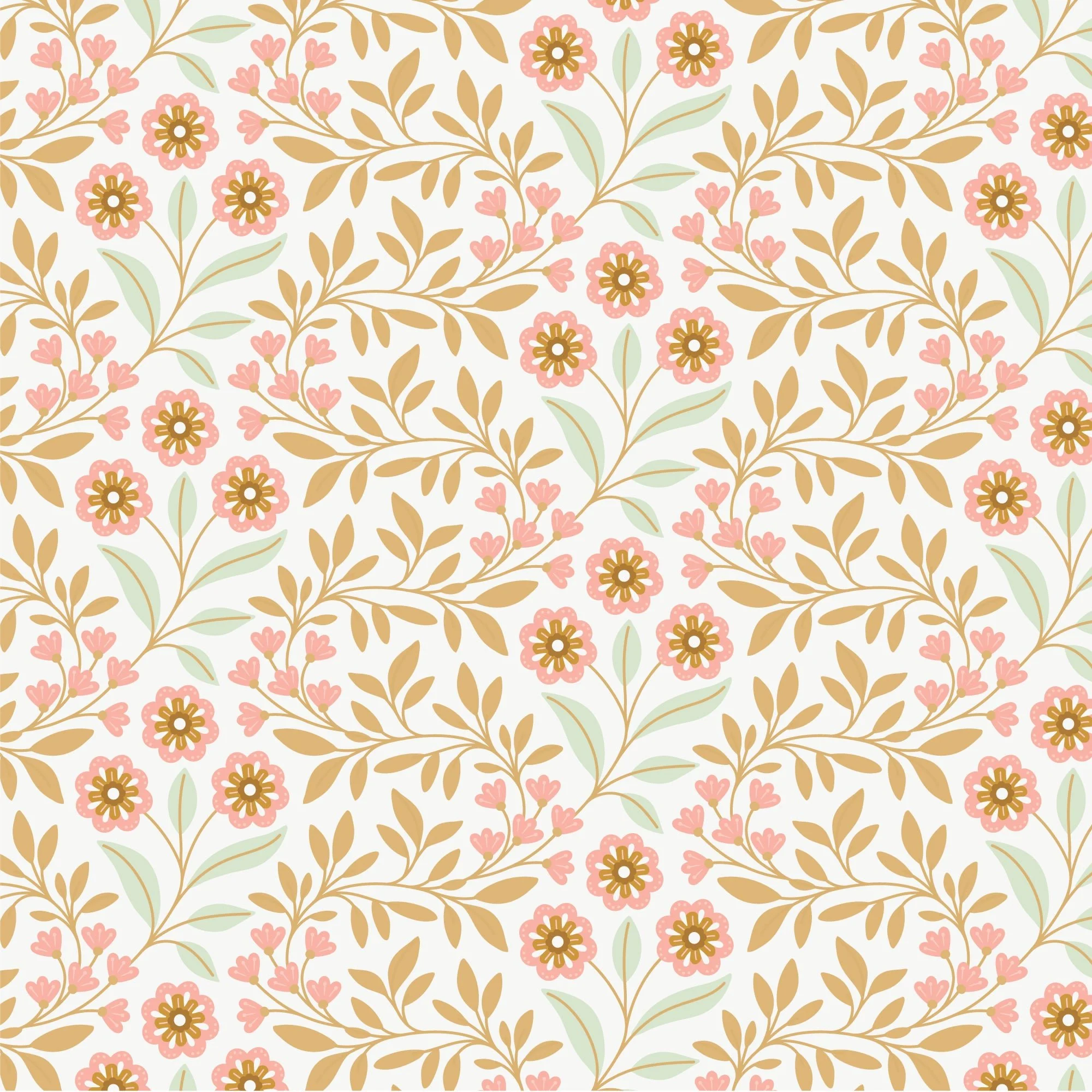 Flora - Vintage Charm - Dots & Glory - Cloud 9 Fabrics - Poplin - Image 3