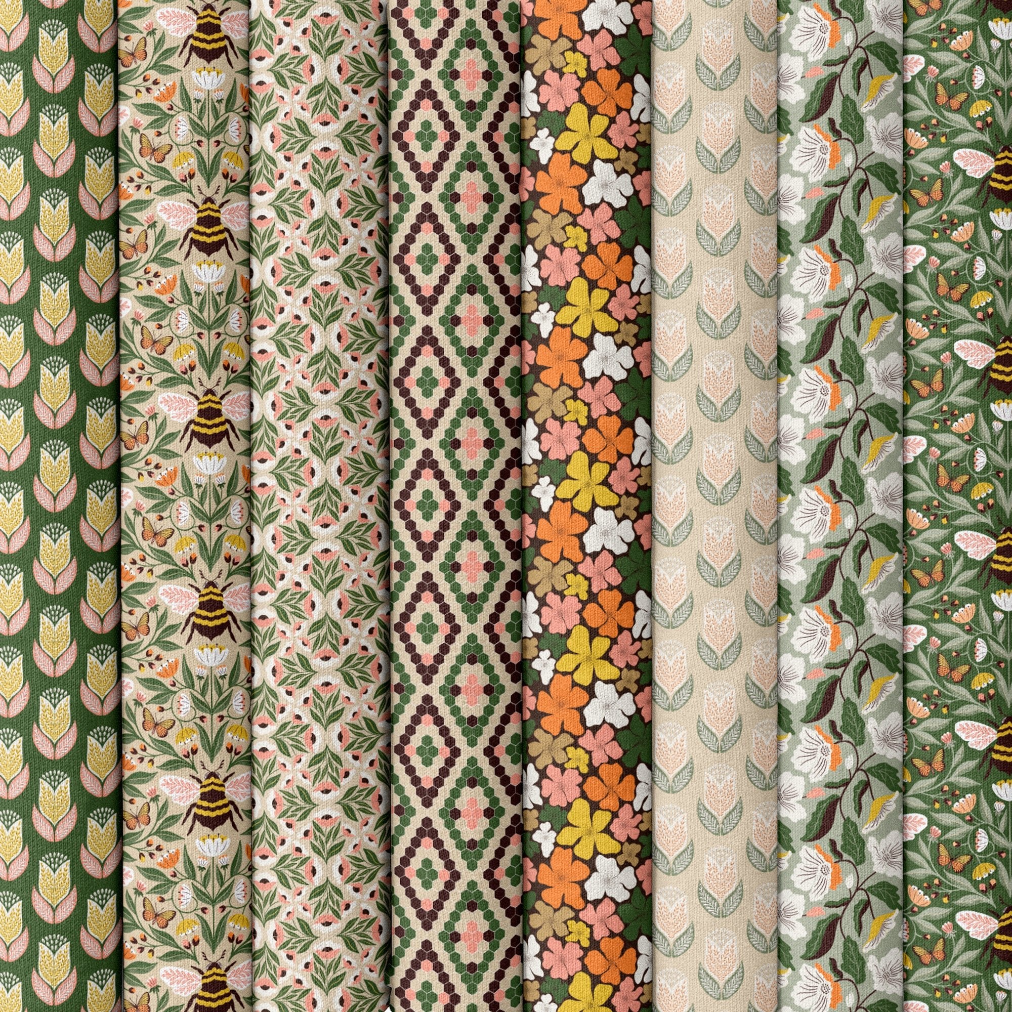 Florets - Honey Garden - Juliana Tipton - Cloud 9 Fabrics - Poplin - Image 8