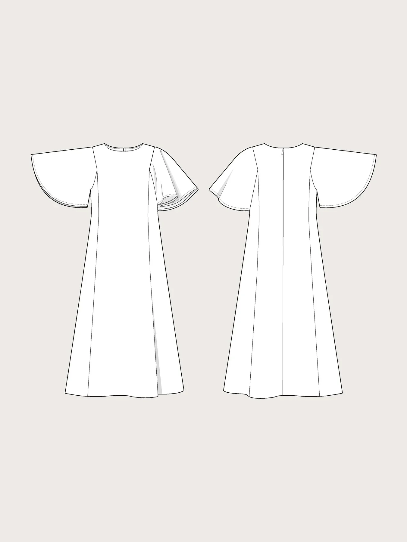 Flutter Sleeve Dress Pattern - The Assembly Line -XS3XL - Image 10
