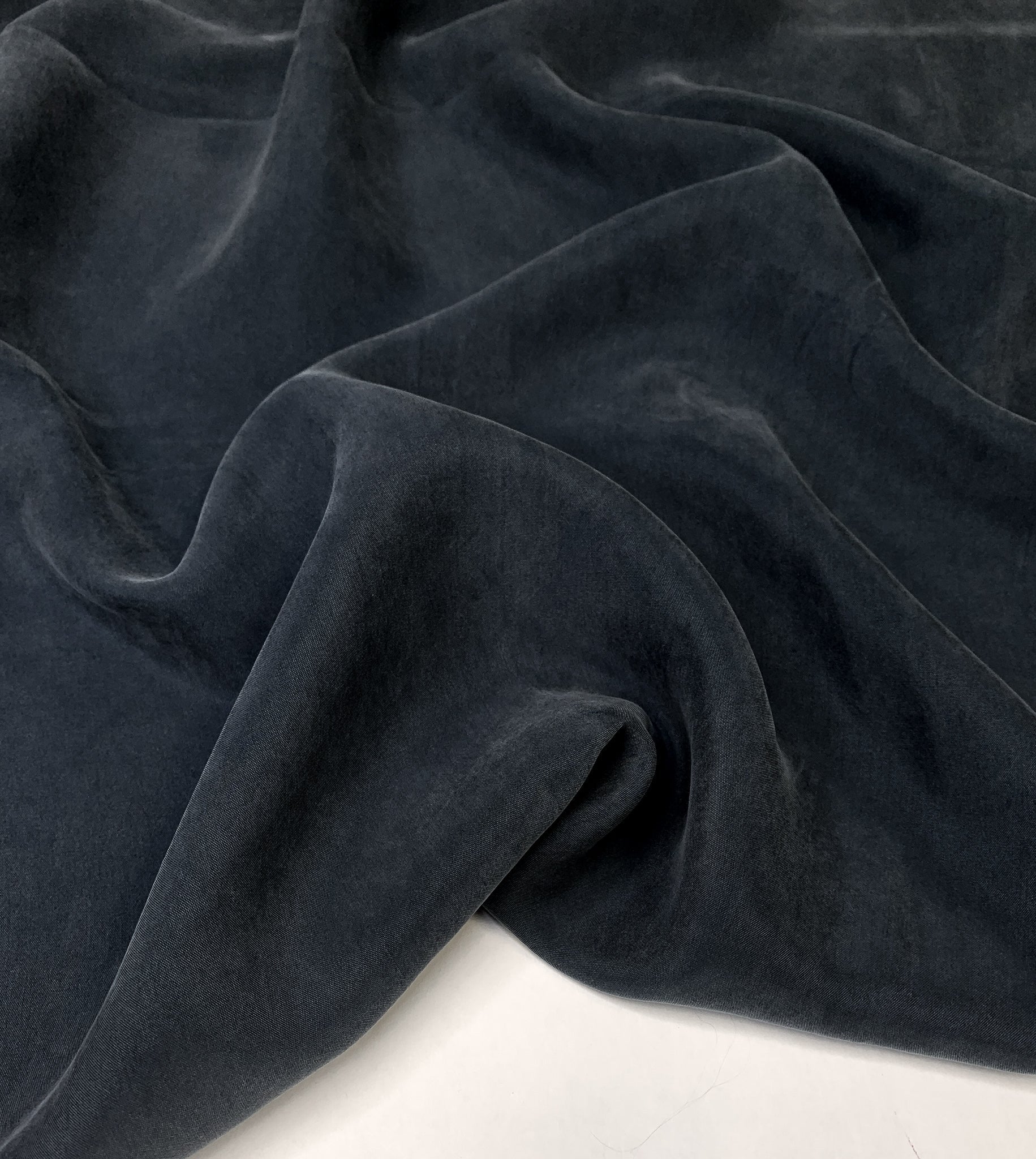 Sand-Washed Cupro/Rayon Woven - Black