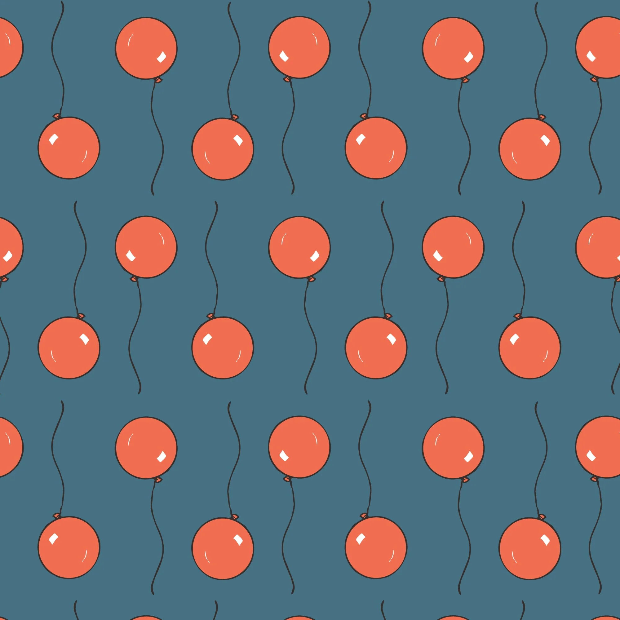 GNM Balloon - Teal - Goodnight Moon - Margaret Wise Brown - Cloud 9 Fabrics - Poplin - Image 3