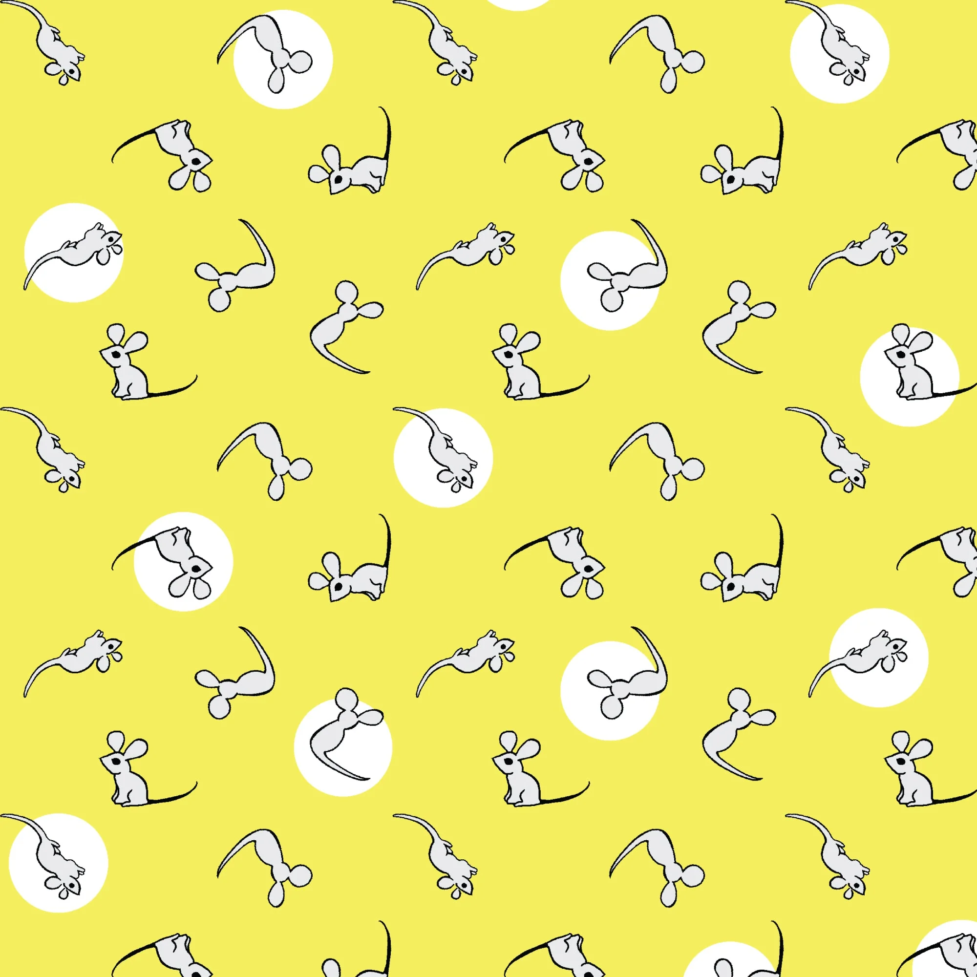 GNM Mouse - Yellow - Goodnight Moon - Margaret Wise Brown - Cloud 9 Fabrics - Poplin - Image 3
