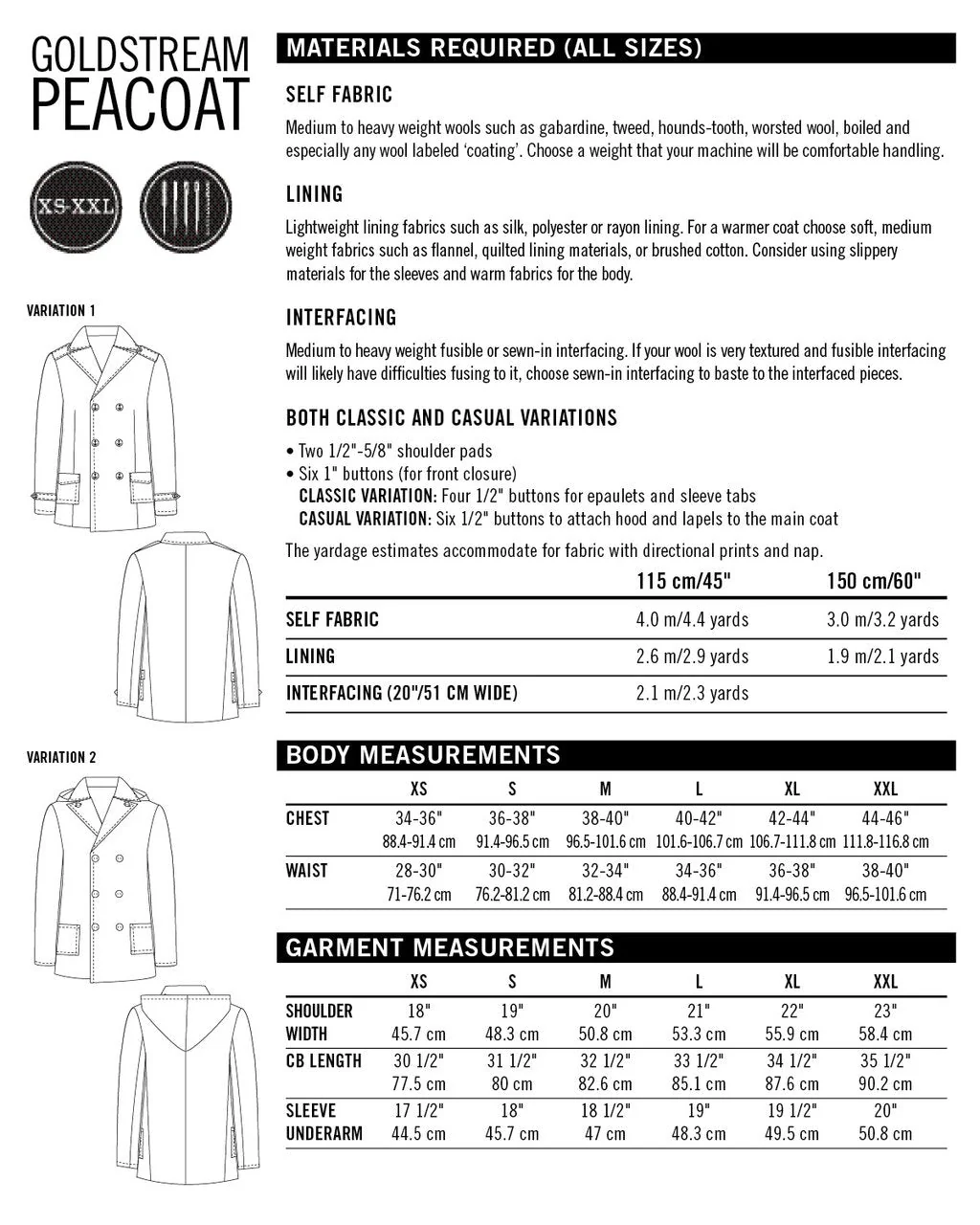 Goldstream Peacoat Pattern - Thread Theory - Image 7