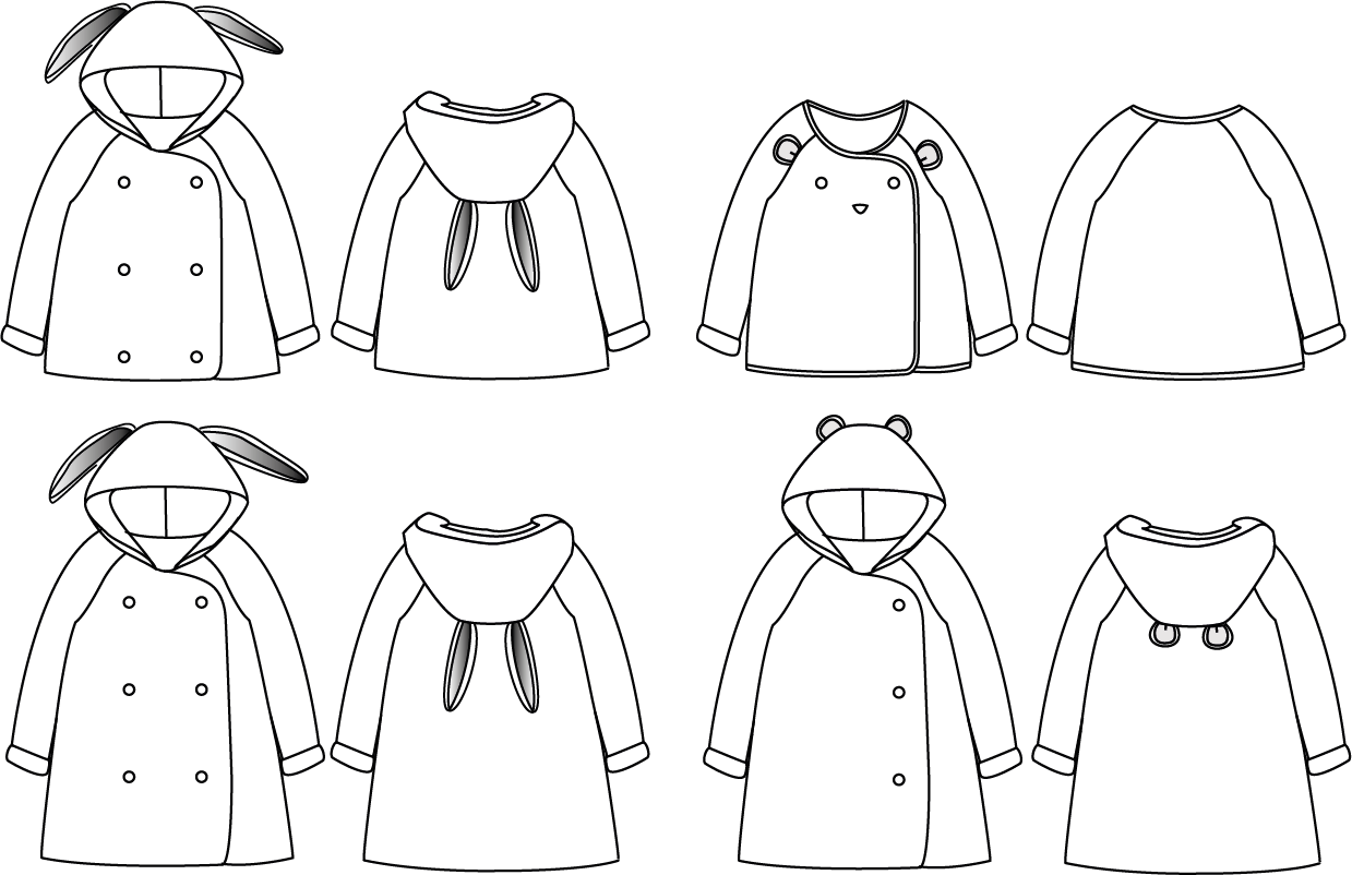 Grand'Ourse Cardigan & Jacket Sewing Pattern - Kids 3/12Y - Ikatee - Image 13