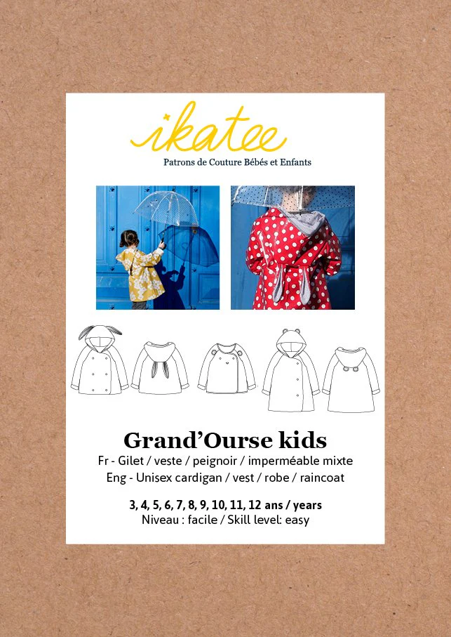 Grand'Ourse Cardigan & Jacket Sewing Pattern - Kids 3/12Y - Ikatee - Image 15