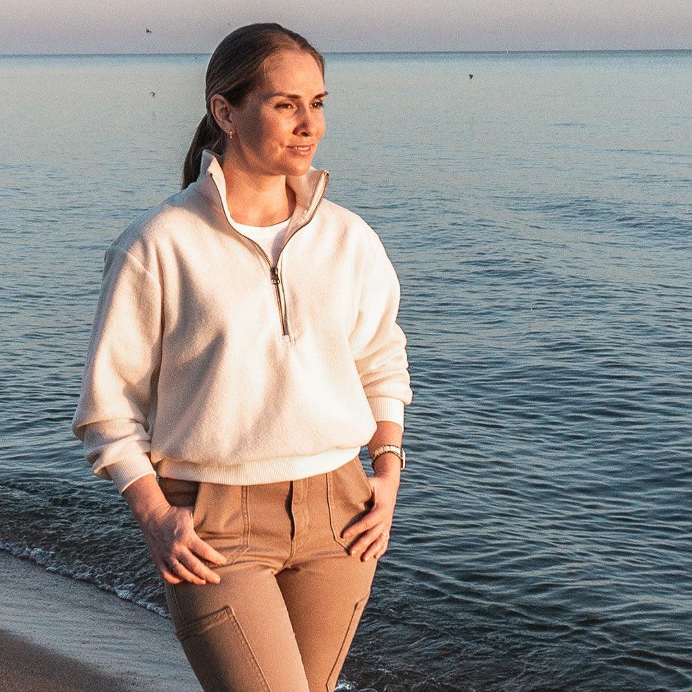 Half Zipper Sweater Womens Paper Pattern - Wardrobe by Me - Image 8