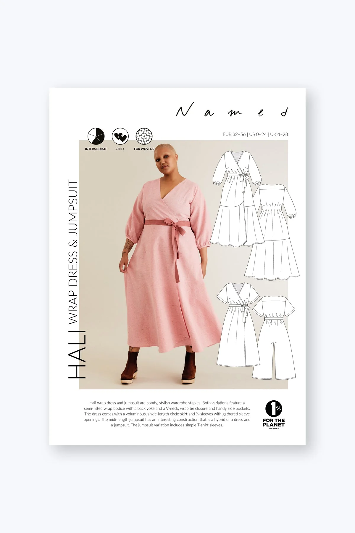 Hali Wrap Dress & Jumpsuit - PDF Pattern - Named Clothing - Image 10