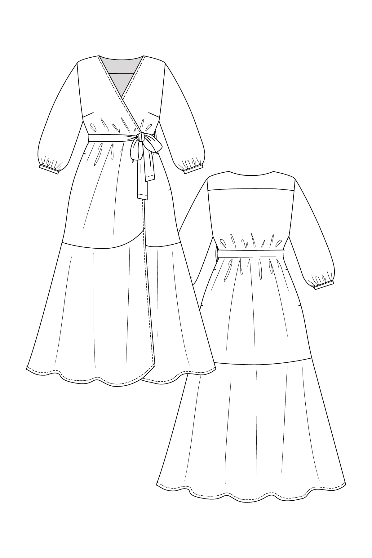 Hali Wrap Dress - PDF Pattern - Named Clothing - Image 6