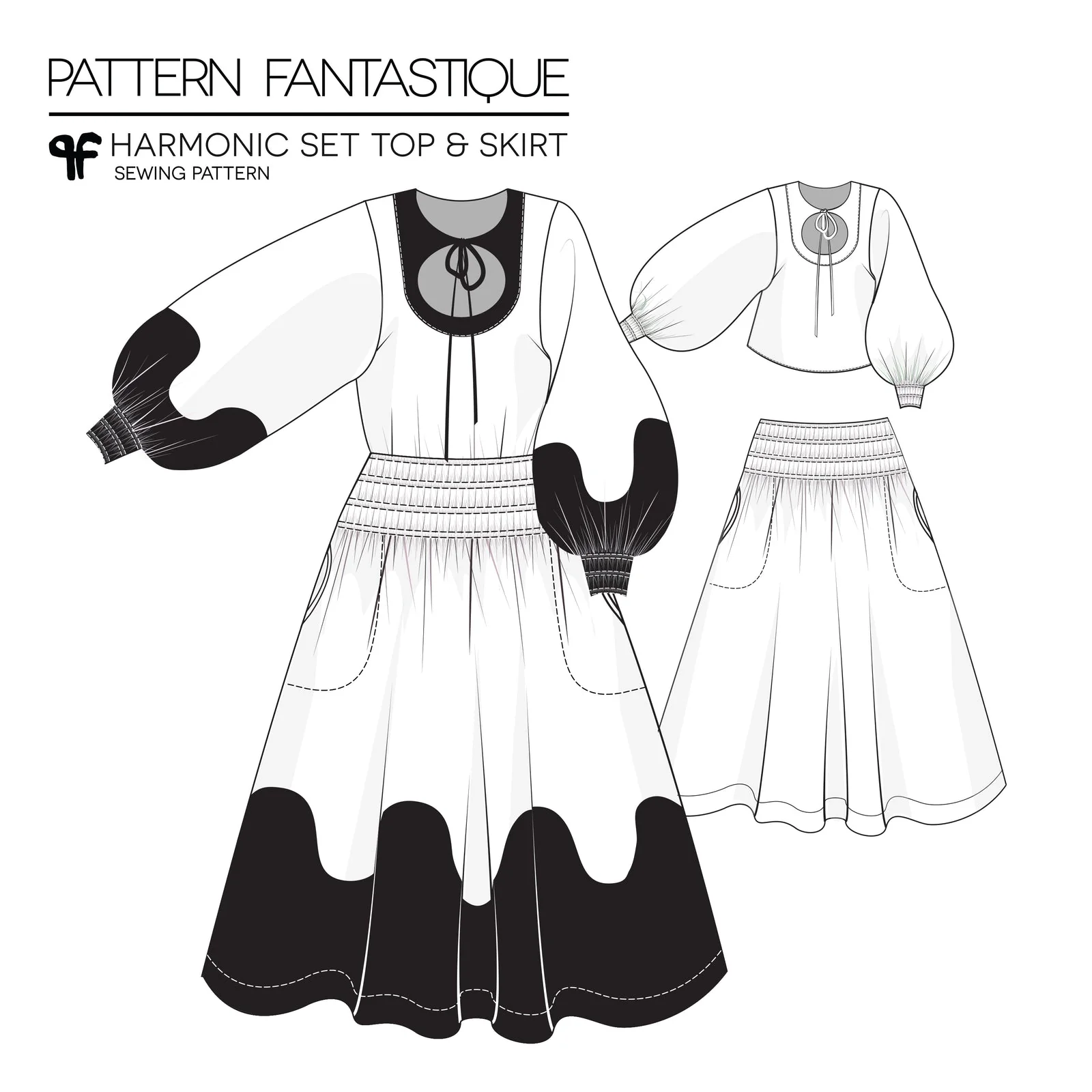 Harmonic Top & Skirt Set - Sewing Pattern - Pattern Fantastique - Image 4