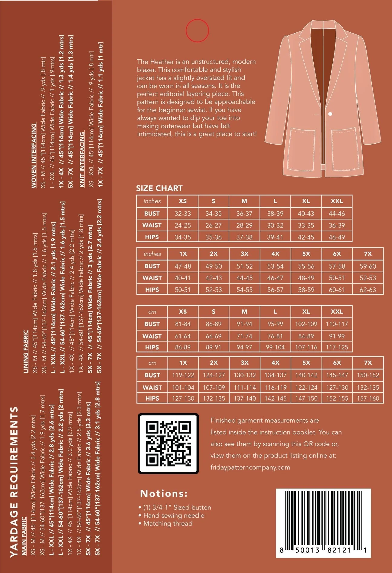 Heather Blazer Pattern - Friday Pattern Company - Image 2