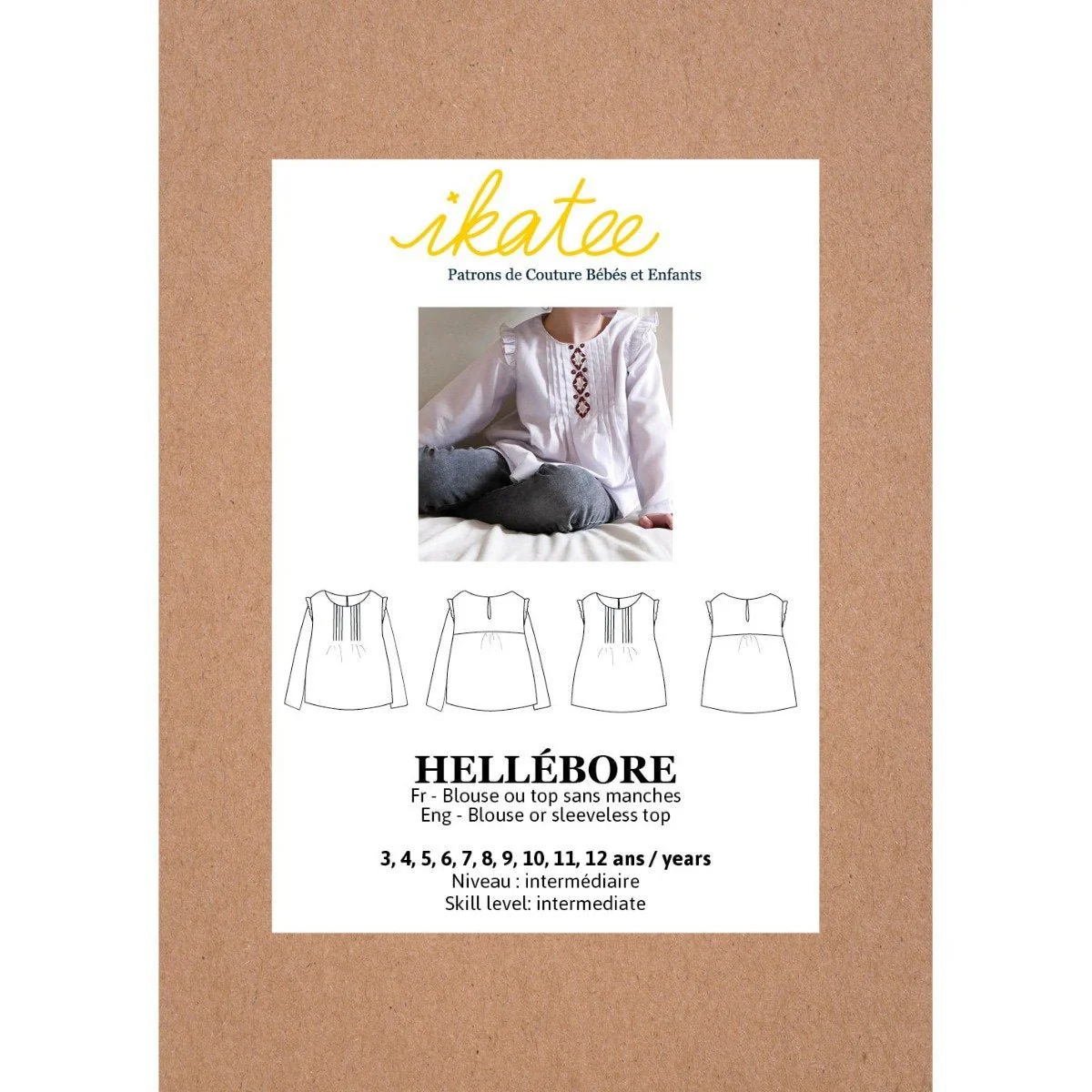 Hellebore Blouse Sewing Pattern - Girl 3/12Y - Ikatee - Image 3