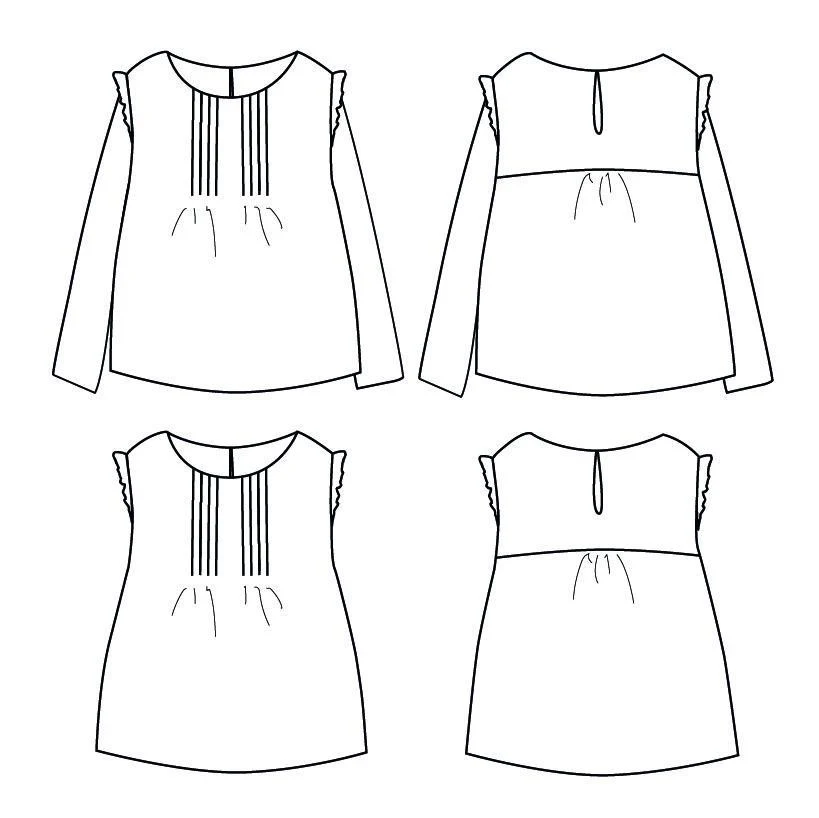 Hellebore Blouse Sewing Pattern - Girl 3/12Y - Ikatee - Image 4