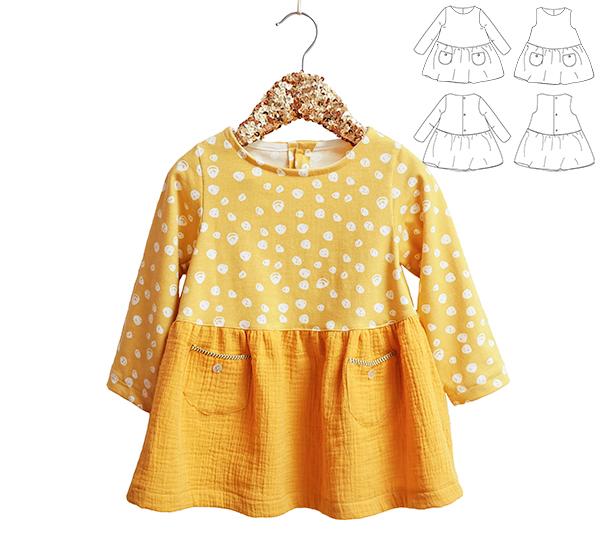 Helsinki Dress Sewing Pattern- Girl 3/12Y - Ikatee - Image 9