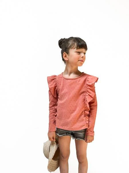 Hibiscus Blouse & T-Shirt Sewing Pattern- Girl 3/12Y - Ikatee - Image 11