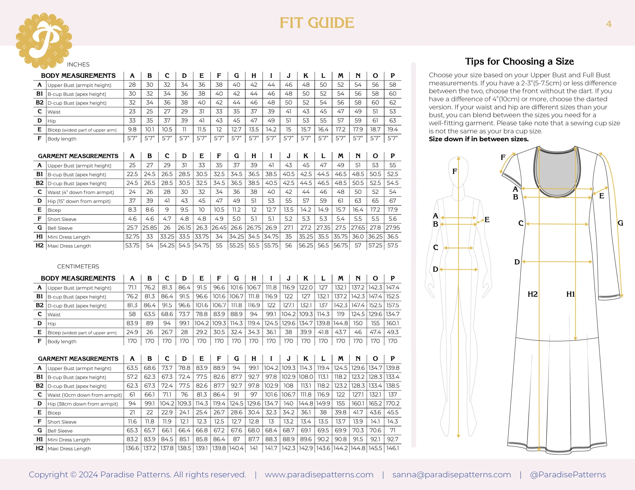 Honeygirl Dress Expansion PDF Pattern - Paradise Patterns - Image 11