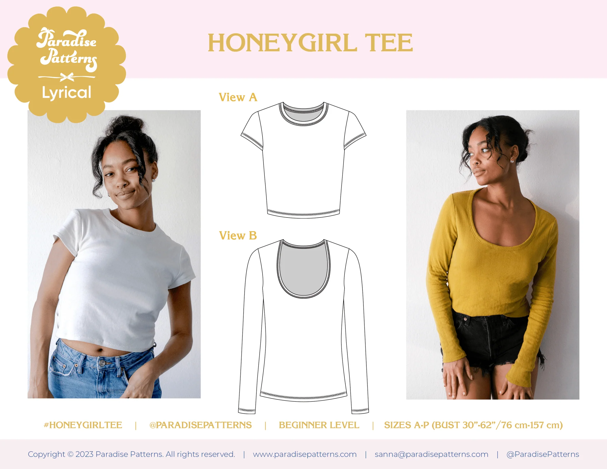 Honeygirl Tee PDF Pattern - Paradise Patterns - Image 2
