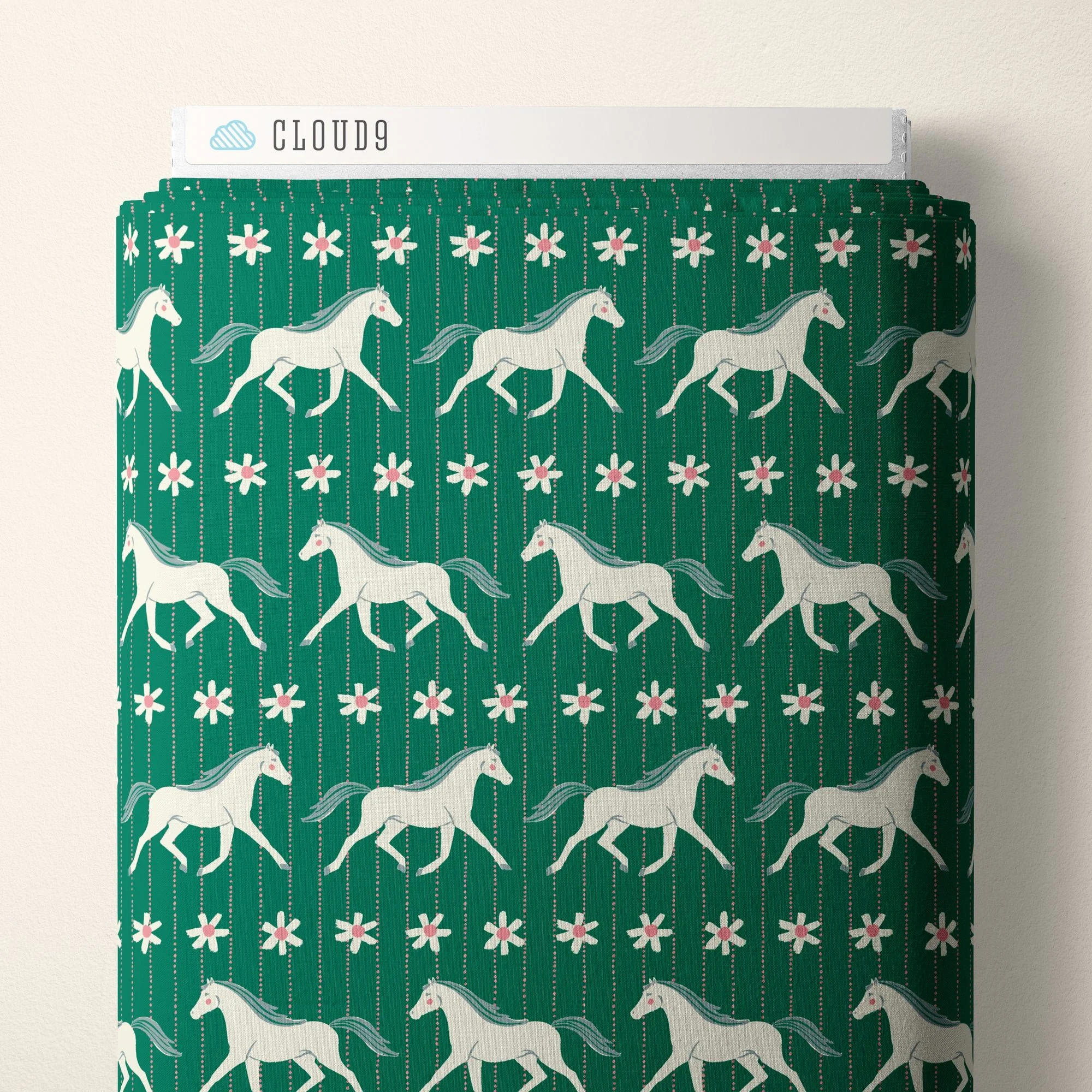 Howdy - Green - Happy Homestead - Samantha Johnson - Cloud 9 Fabrics - Poplin